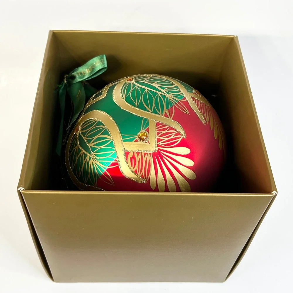 WATERFORD Holiday Heirlooms Peacock Grande/Matte Globe Ornament Ltd Edi' 124808